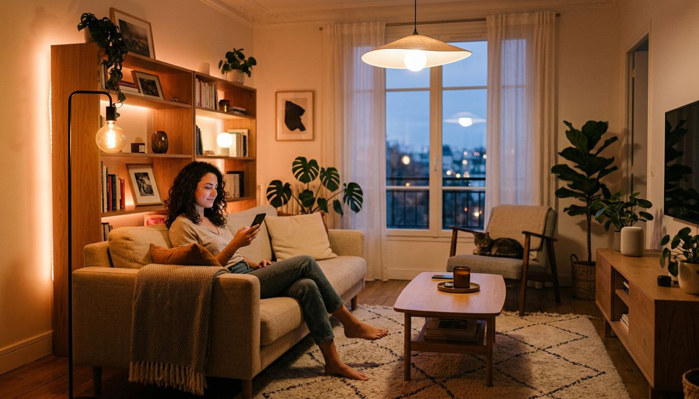 Quand la domotique redéfinit l’ambiance lumineuse du salon